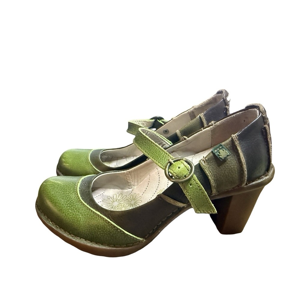 El Naturalista Green Leather Pumps EUR 36 womens - Picture 2 of 8